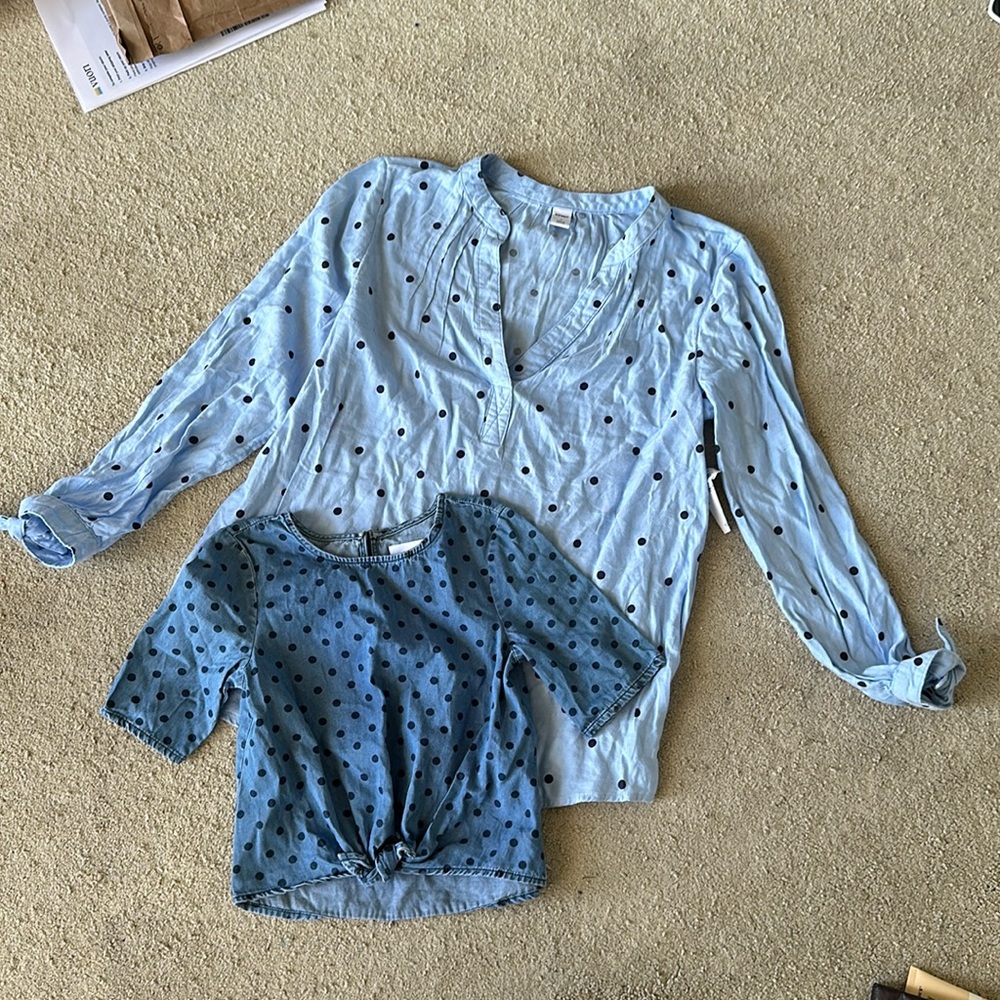 Matching mommy & me polka dot tops